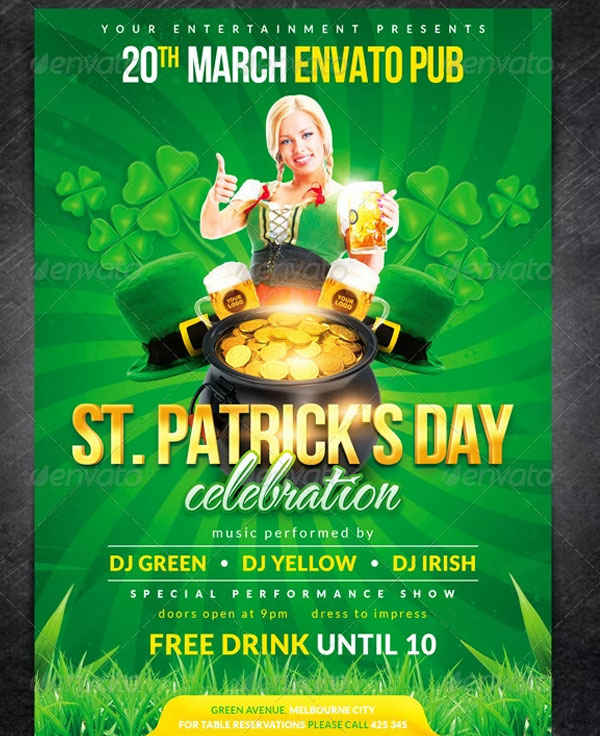 Best St Patrick's Day Flyer Templates - Free & Premium Downloads
