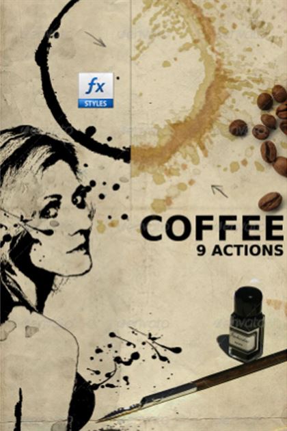Stain Coffee Photoshop Action