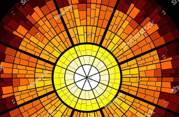Stained Glass Window Mosaic Style Texture