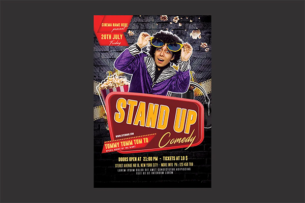 Stand Up Comedy Flyer Template