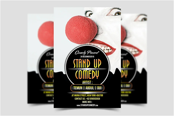 Stand Up Comedy Flyer & Poster Templates