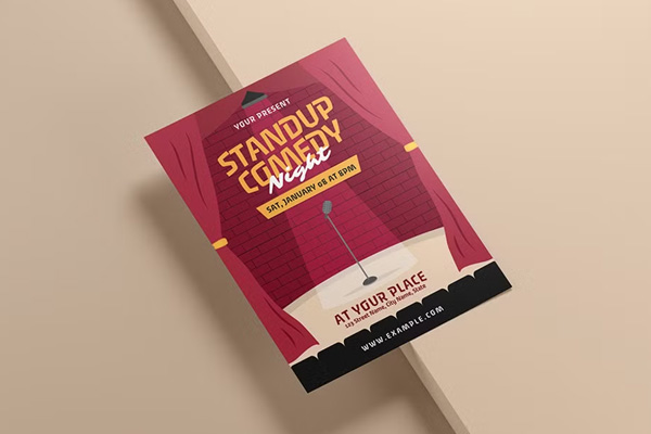 Stand Up Comedy Flyer Template Download