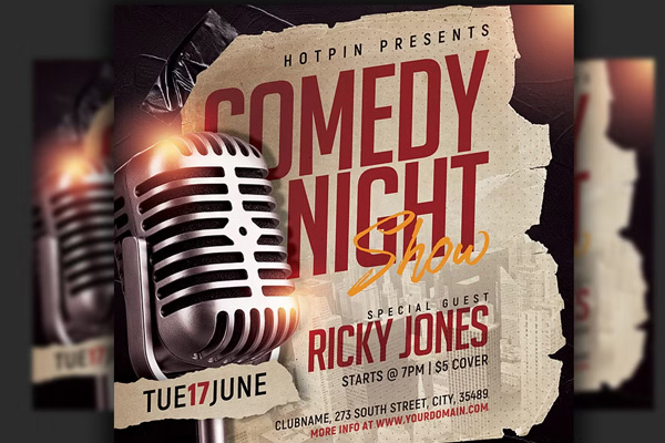 Stand Up Comedy Flyer Template