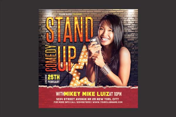Stand Up Comedy Show Flyer Design Template