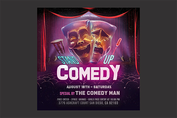 Stand Up Comedy Show Flyer Template