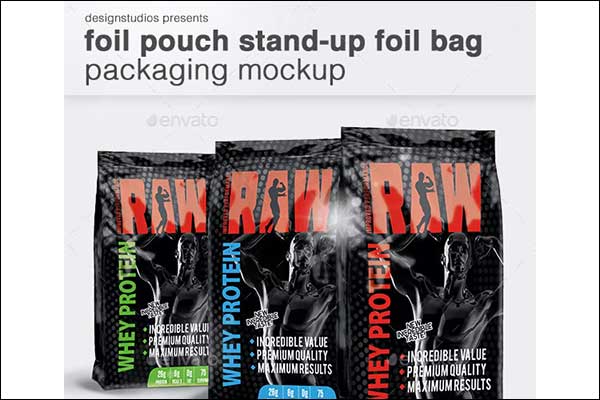 Stand-Up Foil Bag Packaging Mockup