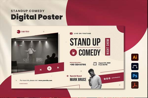 Standup Comedy Digital Poster