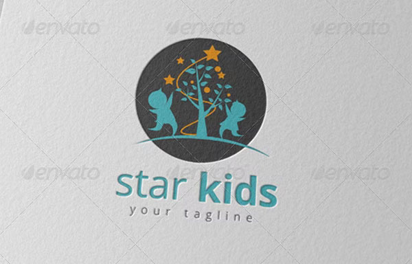 Star Kids Care Logo Templates