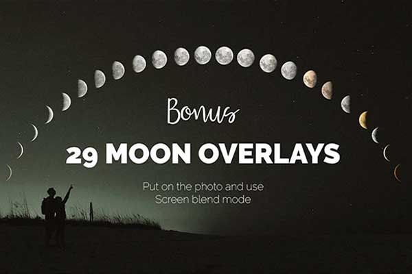 Starry Sky Photo Overlays Templates