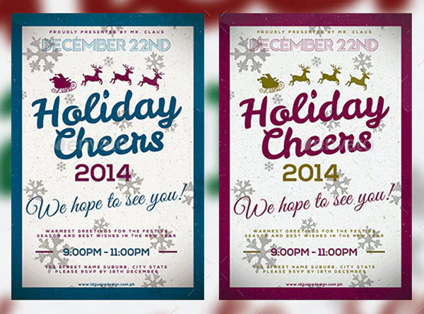 State Holiday Cheers Event Flyer Templates