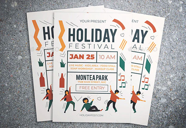 State Holiday Festival Event Flyer Templates