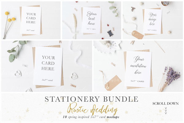 Stationery Cards Mockup Bundle