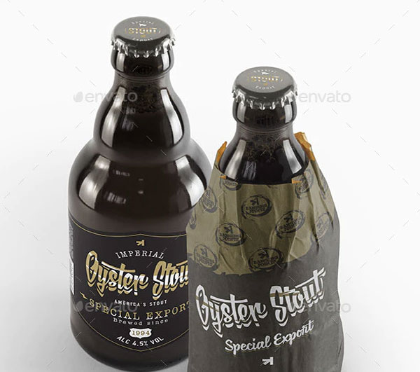 Steinie Beer Bottle Mockup