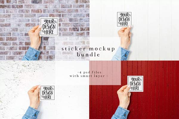 Sticker Mockups Bundle