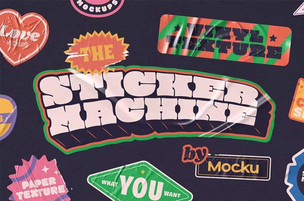 Sticker Sheet Mockup Template
