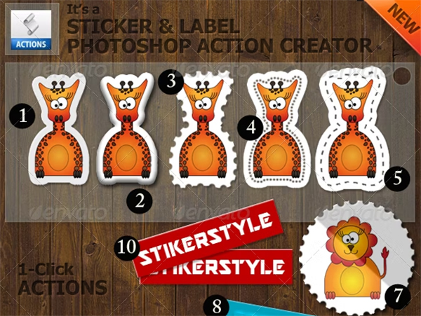 Sticker and Label Photoshop Action Creator