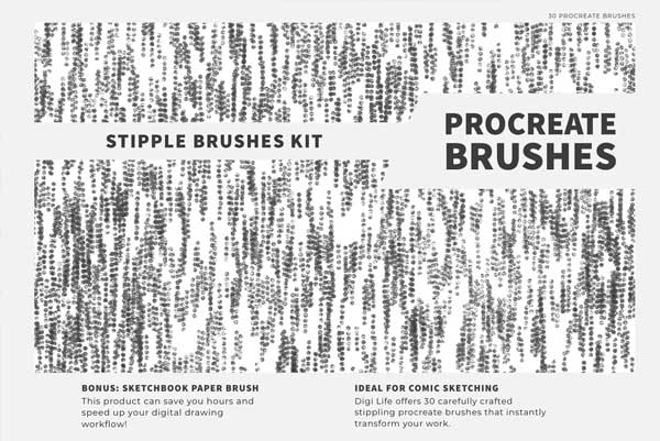 Stipple & Dots Procreate Brushes