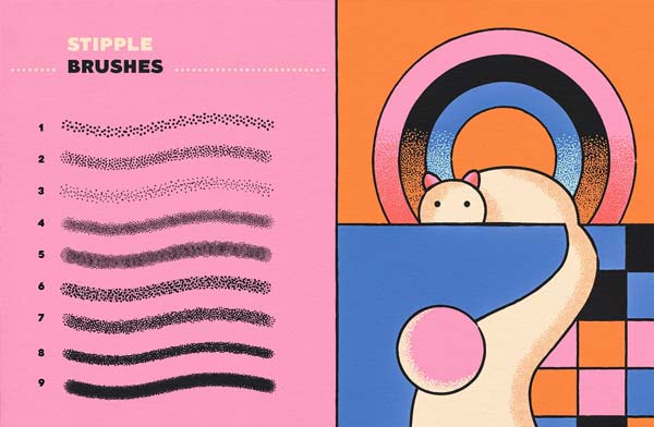 Stipple Brushes For Illustrator