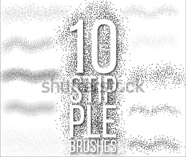 Stipple Photoshop Brushes Set