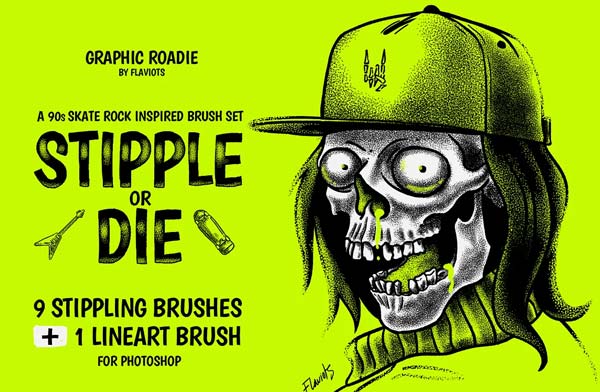 Stipple or Die Photoshop Brushes
