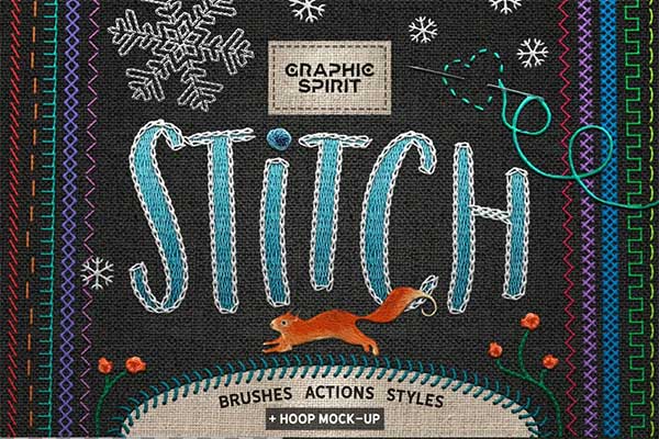 Stitch Photoshop Action Styles