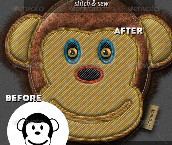 Stitched Furry Plush Toys Photoshop Creator