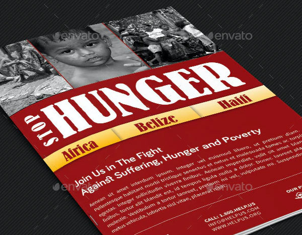 Stop Hunger Kids Charity Brochure Template