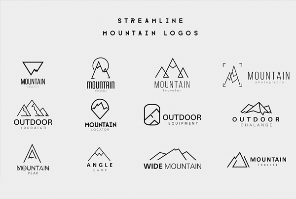 Streamline Mountain Logo Templates