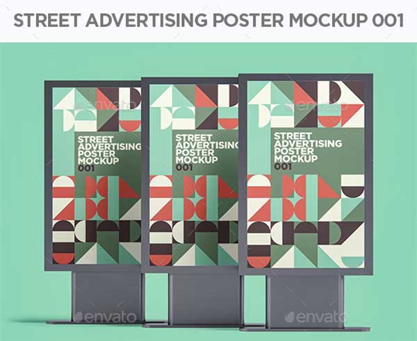 Street Advertising Poster Mockup