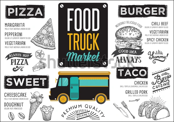 Street Food Festival Menu Design Template 