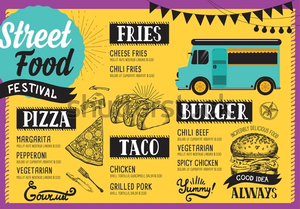 Street Food Menu Design Template