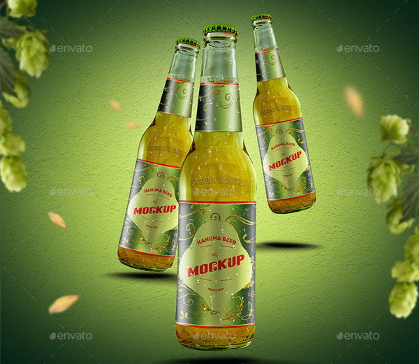 Strong Beer Bottle Mockup