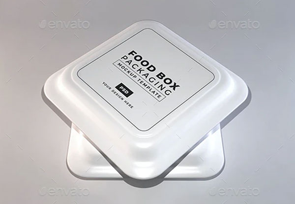 Styrofoam Food Box Mockup