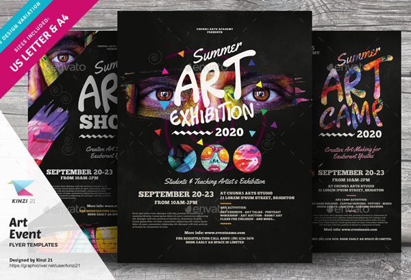 Summer Art Show Event Flyer Template