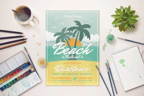 Summer Beach Festival Flyer Templates