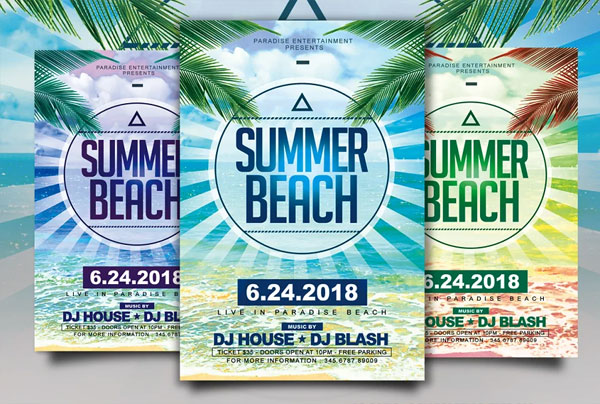 Summer Beach Flyer Template