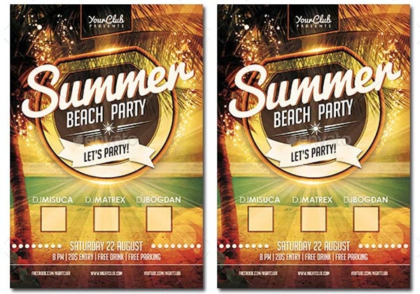 Summer Beach Party Flyer Design