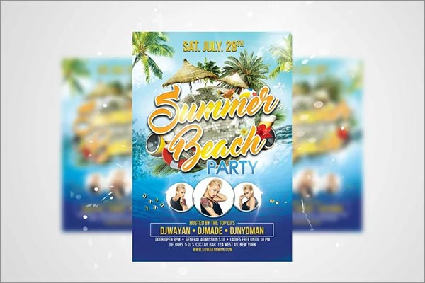 Summer Beach Party Flyer PSD Templates