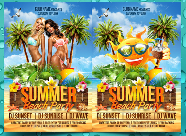 Summer Beach Party Flyer