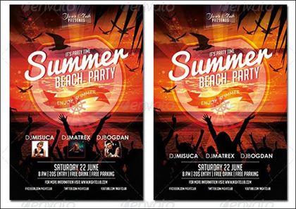 Summer Beach Party PSD Flyer 