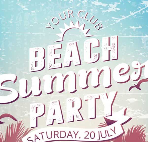 Summer Beach Party Vintage Flyer