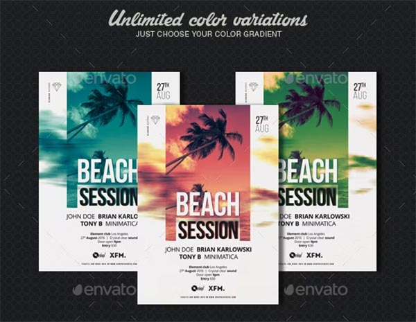 Summer Beach Session Party Flyer