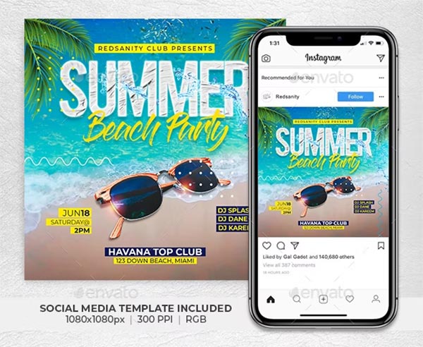Summer Beach Sexy Party Flyer Template