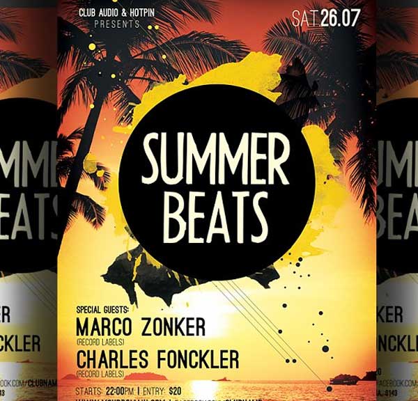 Summer Beats Party Flyer Template