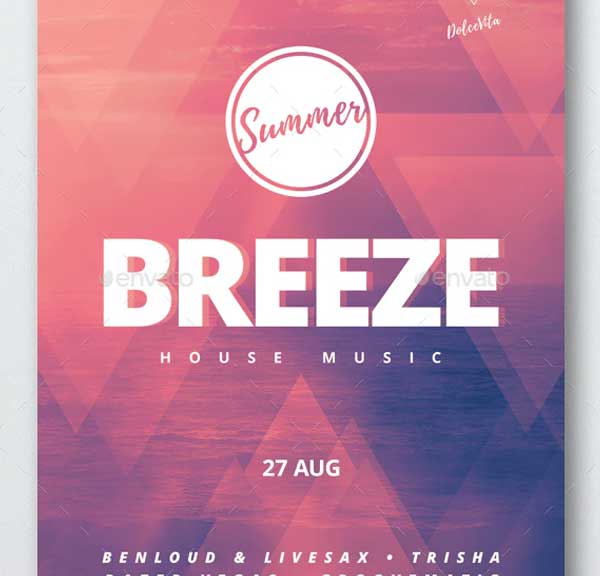Summer Breeze Party Flyer Templates
