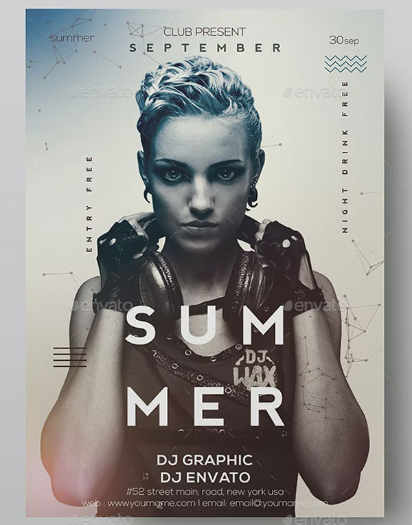 Summer Club Poster Template