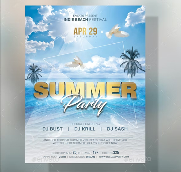 Summer Dj Party Poster Template