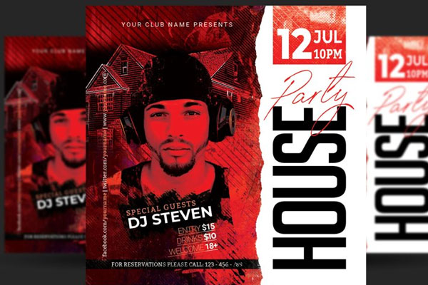 Summer House DJ Party Flyer