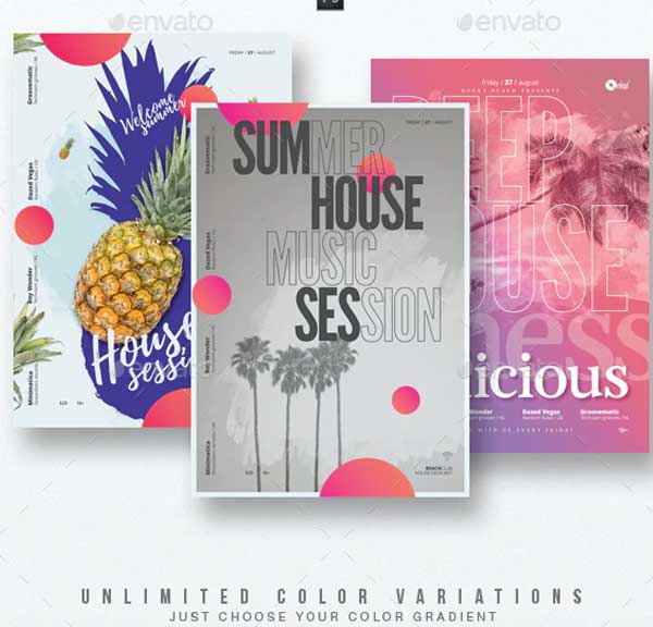 Summer House Music Party Flyer