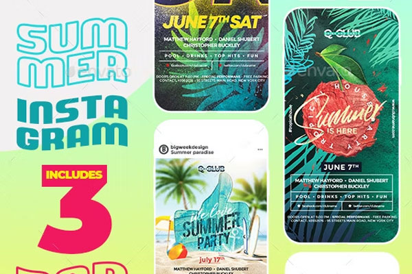 Summer Instagram Banner Templates